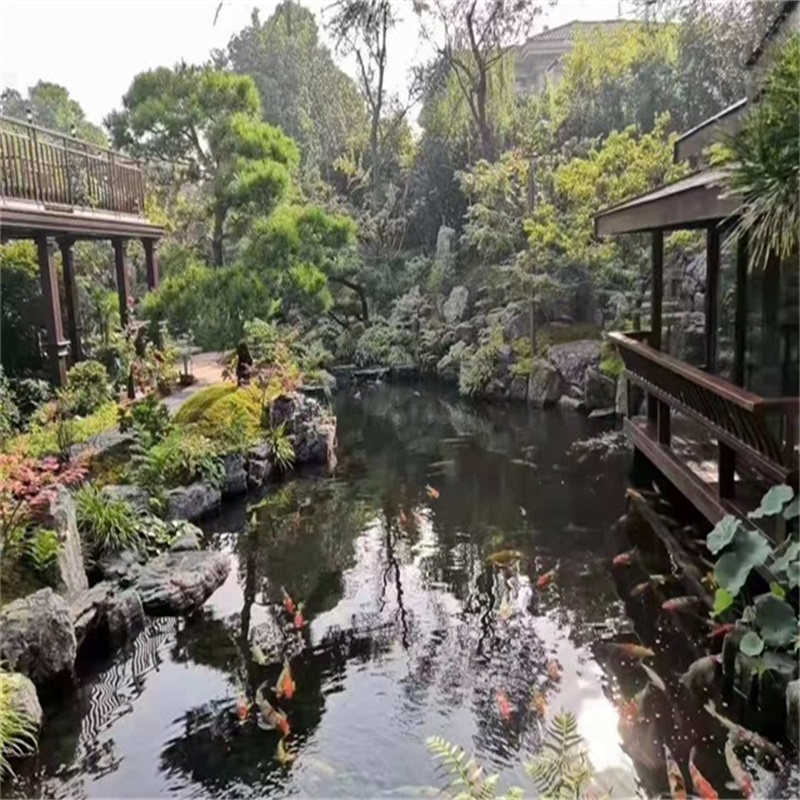 青岛小庭院假山鱼池